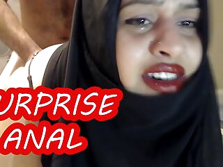 painful surprise anal with married hijab damsel